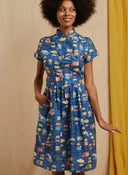 Louise Dress Blue Festival | Palava - Bright House Vintage