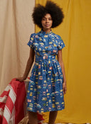 Louise Dress Blue Festival | Palava - Bright House Vintage
