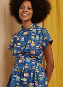 Louise Dress Blue Festival | Palava - Bright House Vintage