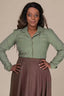Loyal Land Girl Shirt in Salbeigrün | Emmy Design | Damenbluse - Bright House Vintage