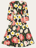 Marlowe Floral Swing Dress von Hearts & Roses, Freisteller Rückseite