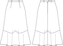 Marvelous Midi Skirt in Navy mit floralem Print | Emmy Design | Damenrock - Bright House Vintage