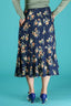 Marvelous Midi Skirt in Navy mit floralem Print | Emmy Design | Damenrock - Bright House Vintage