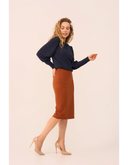 Maya Top Doriana Navy | Very Cherry | Damenshirt - Bright House Vintage