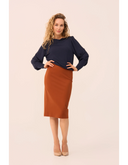 Maya Top Doriana Navy | Very Cherry | Damenshirt - Bright House Vintage