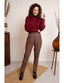 Maya Top Soft Fleece Burgundy | Very Cherry | Damenshirt - Bright House Vintage