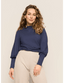 Maya Top Soft Fleece Navy | Very Cherry | Damenshirt - Bright House Vintage