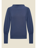Maya Top Soft Fleece Navy | Very Cherry | Damenshirt - Bright House Vintage