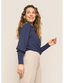 Maya Top Soft Fleece Navy | Very Cherry | Damenshirt - Bright House Vintage