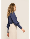 Maya Top Soft Fleece Navy | Very Cherry | Damenshirt - Bright House Vintage