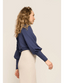 Maya Top Soft Fleece Navy | Very Cherry | Damenshirt - Bright House Vintage