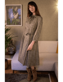 Midi Kleid Niko in Rosmaringrün | Very Cherry | Damenkleid - Bright House Vintage