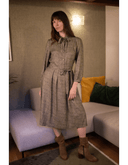 Midi Kleid Niko in Rosmaringrün | Very Cherry | Damenkleid - Bright House Vintage