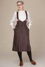 Miss Fancy Pants Skirt in Braun mit Nadelstreifen | Emmy Design | Damenrock - Bright House Vintage