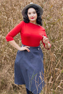 Monroe Skirt in Denim | Weekend Doll - Bright House Vintage