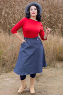 Monroe Skirt in Denim | Weekend Doll - Bright House Vintage