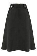 Monroe Skirt in Schwarz Denim | Weekend Doll | Damenrock - Bright House Vintage