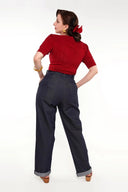 Monroe Trousers in Denim | Weekend Doll - Bright House Vintage