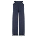 Monroe Trousers in Denim | Weekend Doll | Damenhose - Bright House Vintage