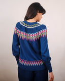 Pullover Oslo Cable Fairisle in Blau | Pretty Vacant | Damenstrickpullover - Bright House Vintage