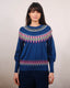 Pullover Oslo Cable Fairisle in Blau | Pretty Vacant | Damenstrickpullover - Bright House Vintage