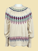 Pullover Oslo Cable Fairisle in Ivory | Pretty Vacant | Damenstrickpullover - Bright House Vintage
