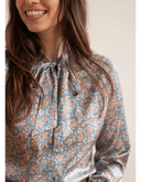 Ruffle Blouse Autumn Bloom | Very Cherry | Damenbluse - Bright House Vintage