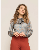 Ruffle Blouse Autumn Bloom | Very Cherry | Damenbluse - Bright House Vintage