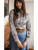 Ruffle Blouse Autumn Bloom | Very Cherry | Damenbluse - Bright House Vintage