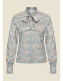 Ruffle Blouse Autumn Bloom | Very Cherry | Damenbluse - Bright House Vintage