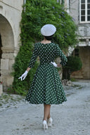 Savannah Polka Dot Swing Dress - Bright House Vintage
