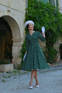 Savannah Polka Dot Swing Dress - Bright House Vintage