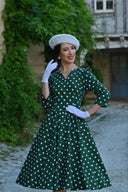 Savannah Polka Dot Swing Dress - Bright House Vintage
