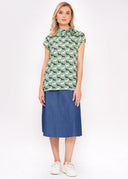Schleifenbluse Anna Dachshund in Grün | Circus Clothing - Bright House Vintage