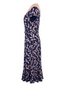 The Silverscreen Sailorette Dress in Blue Print | Emmy Design | Damenkleid - Bright House Vintage