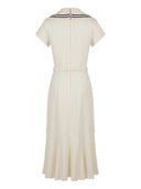 The Silverscreen Sailorette Dress in Cream White | Emmy Design | Damenkleid - Bright House Vintage