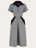 Sophia Dress in Dogtooth – Weekend Doll