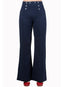Stay awhile Trousers in Navy | Banned Retro - Bright House Vintage
