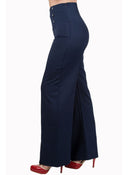 Stay awhile Trousers in Navy | Banned Retro - Bright House Vintage