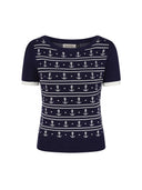 Stricktop Nellie Anchors in Navy | Banned Retro | Damentop - Bright House Vintage