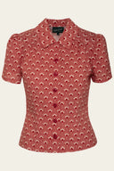 That Same Old Favorite Blouse in Red | Emmy Design - Bright House Vintage