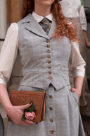 The Bookworm Blouse in White | Emmy Design - Bright House Vintage