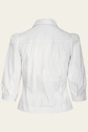 The Bookworm Blouse in White | Emmy Design - Bright House Vintage
