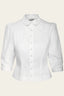 The Bookworm Blouse in White | Emmy Design - Bright House Vintage