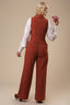 The Dapper Dame Waistcoat aus rostfarbener Baumwolle | Emmy Design | Damenweste - Bright House Vintage