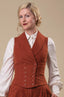 The Dapper Dame Waistcoat aus rostfarbener Baumwolle | Emmy Design | Damenweste - Bright House Vintage
