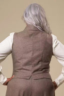 The Dapper Dame Waistcoat in Haselnuss | Emmy Design | Damenweste - Bright House Vintage