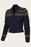 The Fair Isle Knit Jacket aus navyfarbener Wolle | Emmy Design | Damenstrickjacke - Bright House Vintage