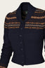 The Fair Isle Knit Jacket aus navyfarbener Wolle | Emmy Design | Damenstrickjacke - Bright House Vintage