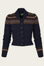The Fair Isle Knit Jacket aus navyfarbener Wolle | Emmy Design | Damenstrickjacke - Bright House Vintage